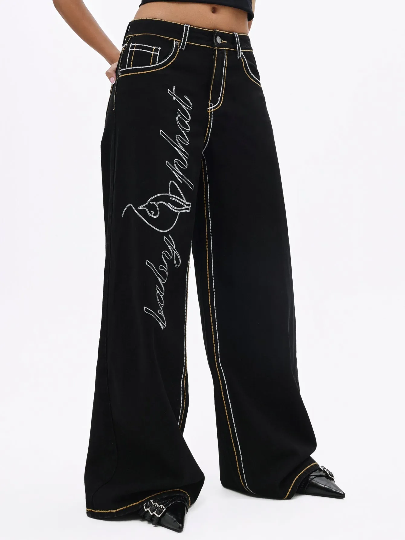 Contrast Logo Baggy Jean sold by Baby Phat product image thumbnail 4