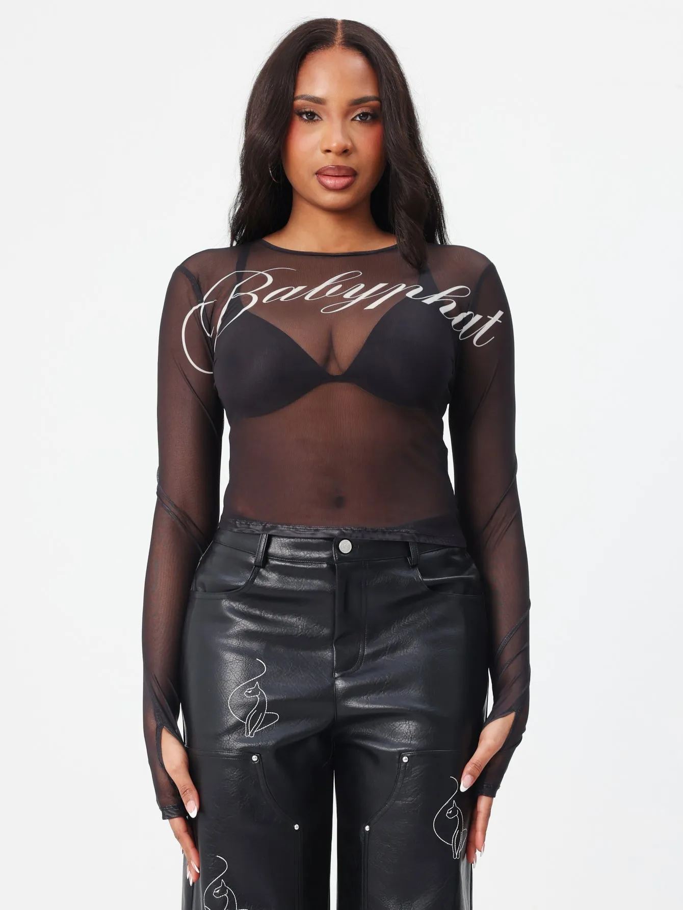 Logo Mesh Long Sleeve sold by Baby Phat product image thumbnail 5