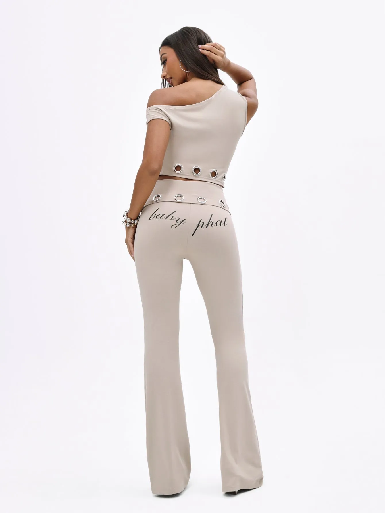 Fold Over Flare Leggings With Eyelets sold by Baby Phat product image thumbnail 2