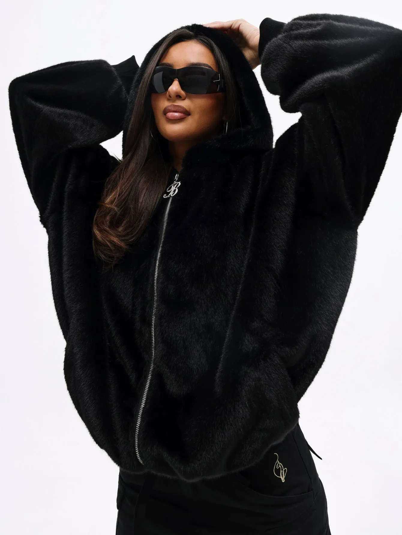 Oversized Hooded Faux Fur Jacket sold by Baby Phat product image thumbnail 5