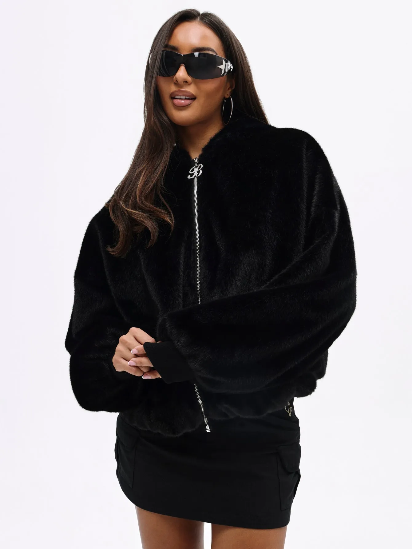 Oversized Hooded Faux Fur Jacket sold by Baby Phat product image thumbnail 2