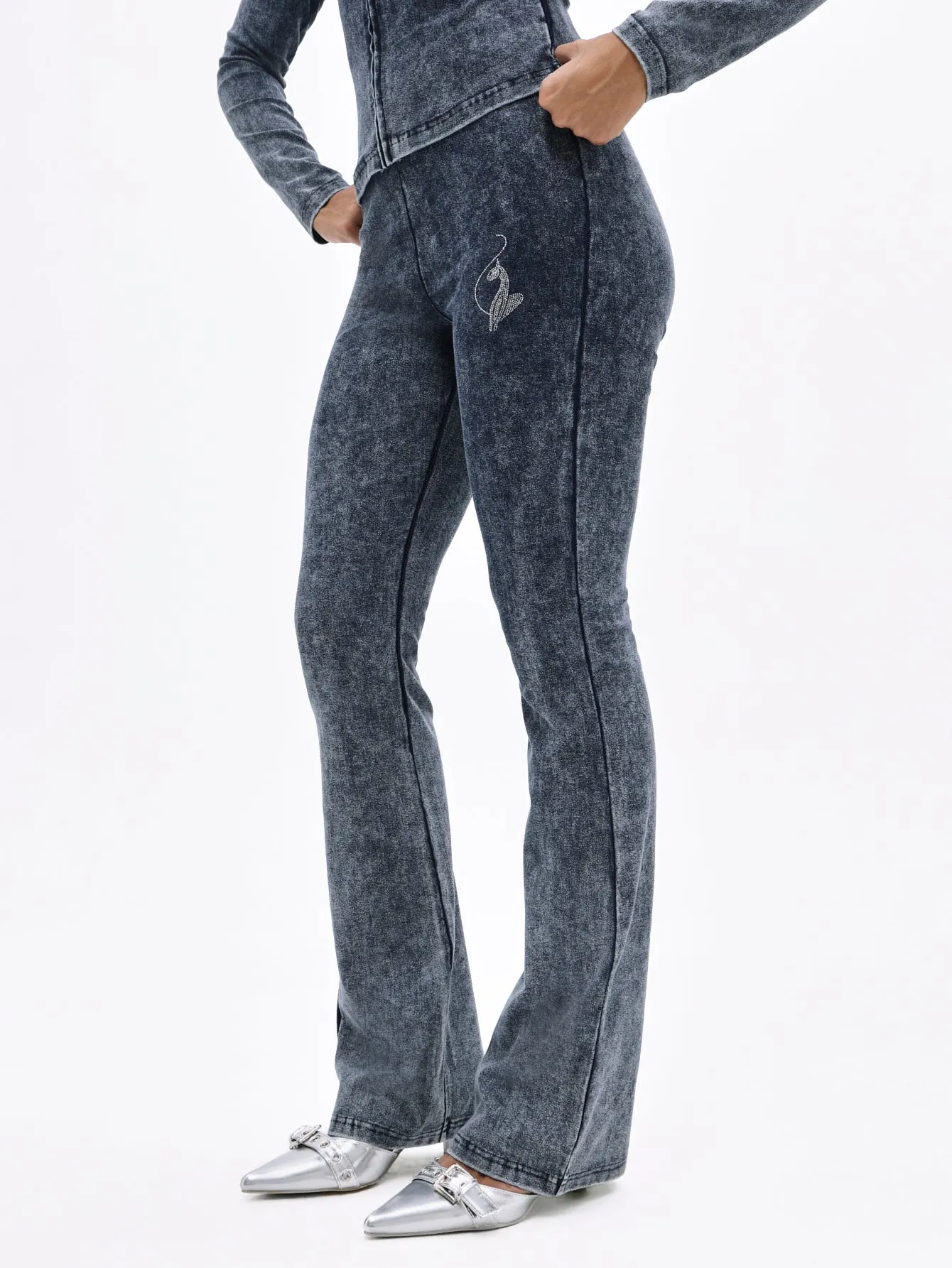 Denim Wash Jersey Flare Leggings sold by Baby Phat product image thumbnail 3