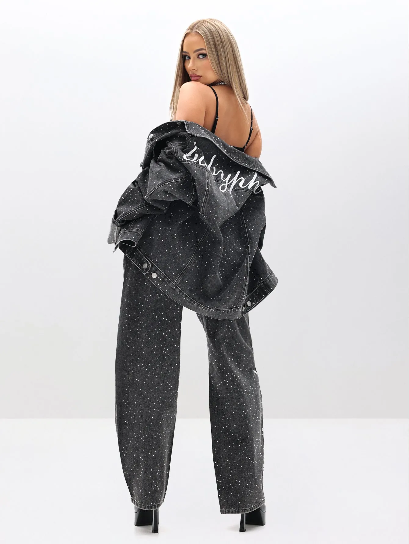 Oversized Rhinestone Denim Jacket sold by Baby Phat product image thumbnail 2