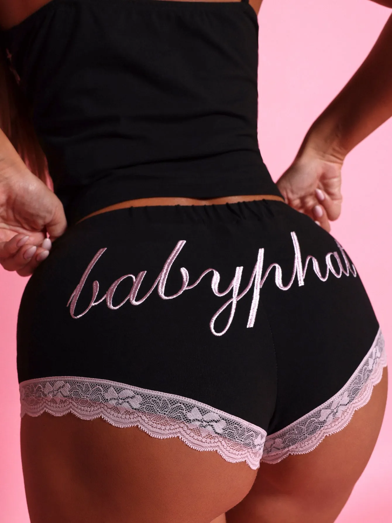 Jersey Micro Short with Lace Trim sold by Baby Phat product image thumbnail 2
