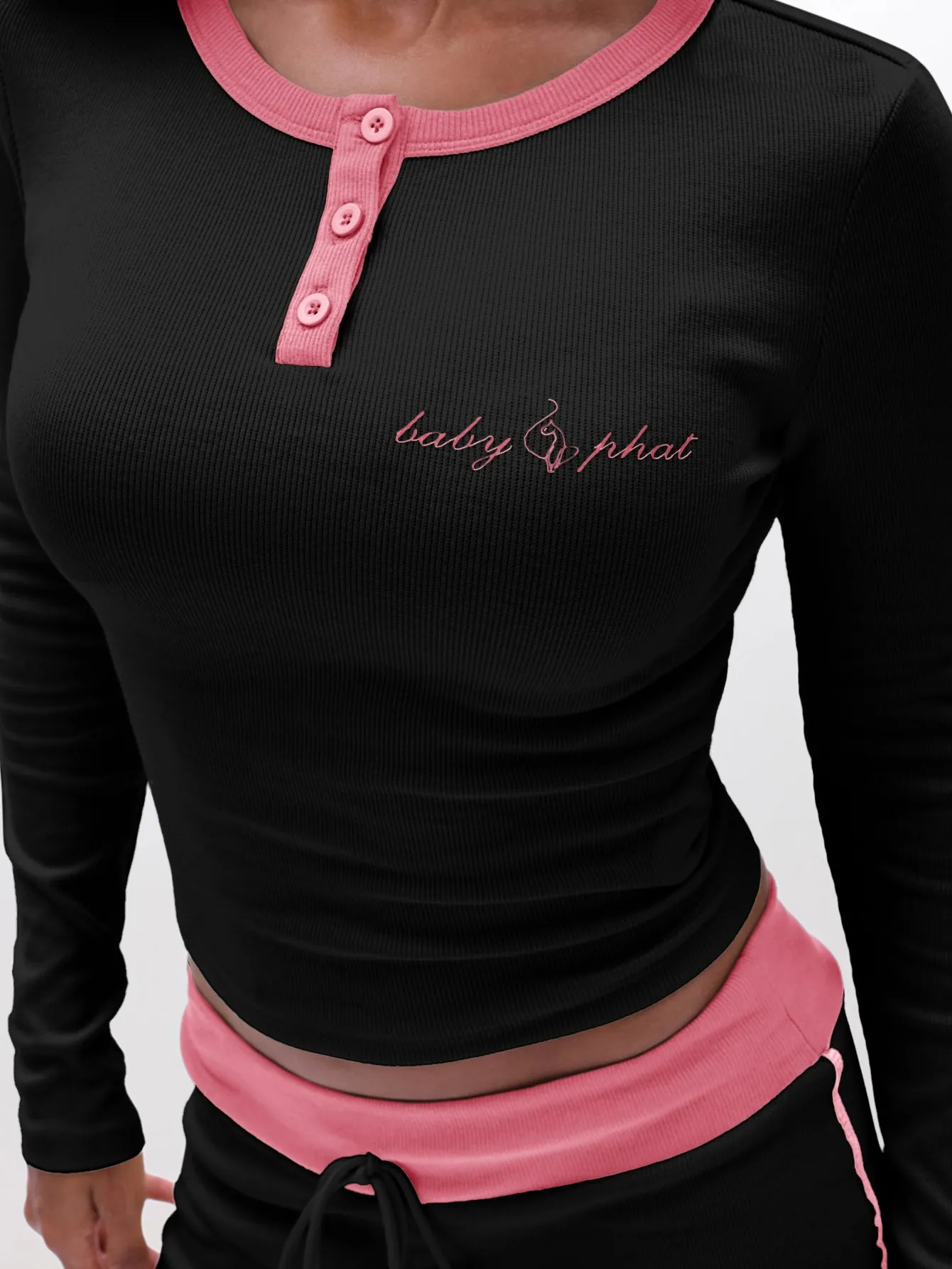 Contrast Trim Henley Top sold by Baby Phat product image thumbnail 5
