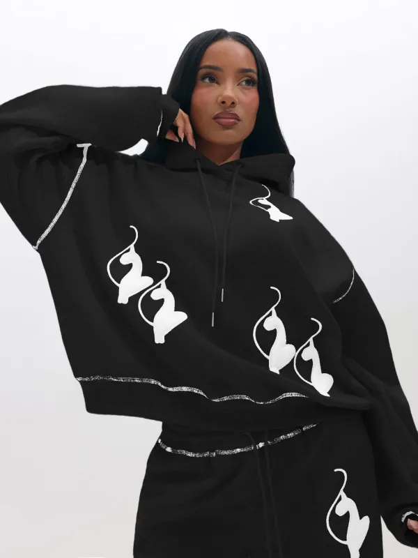 Logo Marled Hoodie sold by Baby Phat