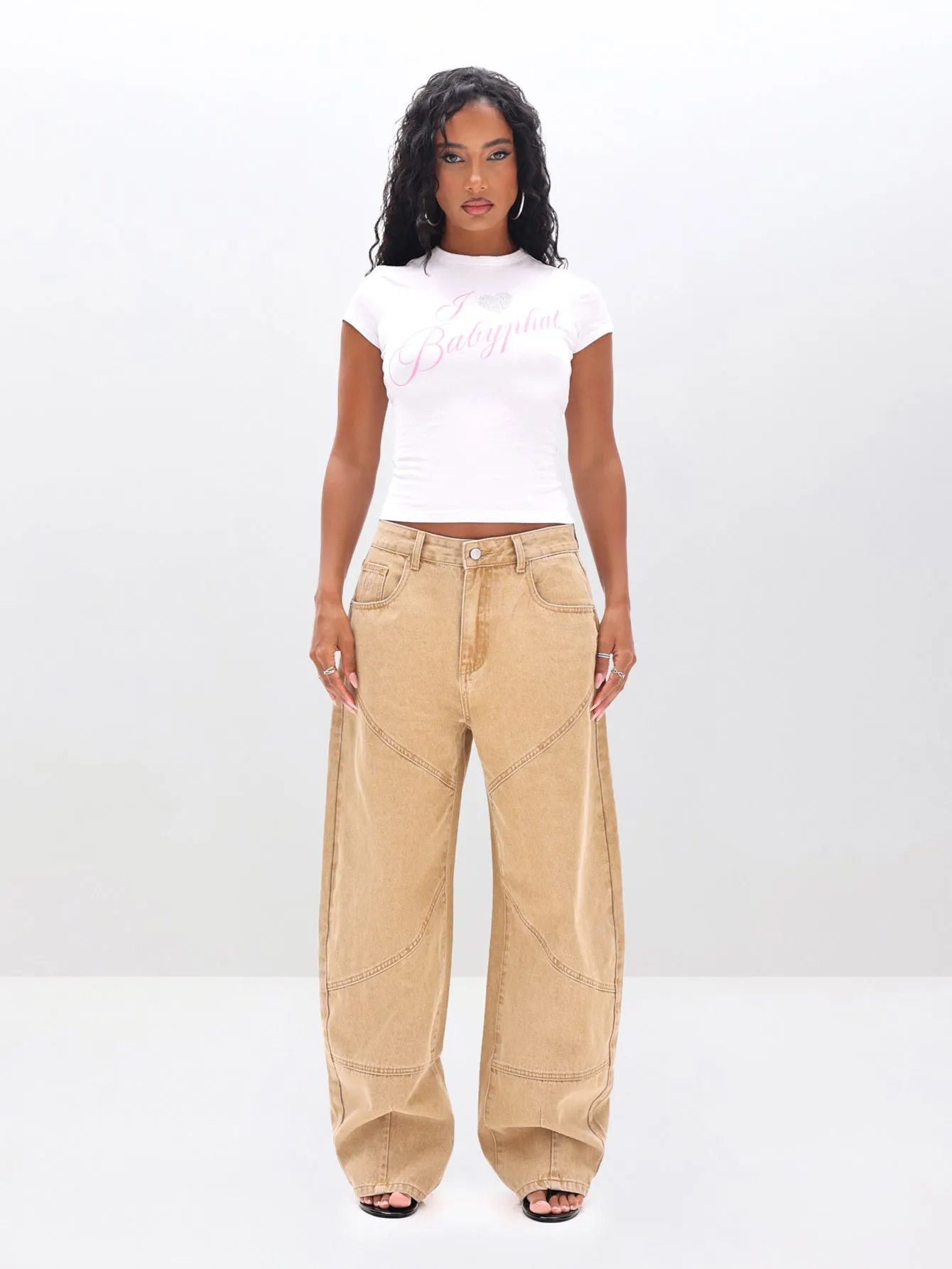 Barrel Jeans with Paneling sold by Baby Phat