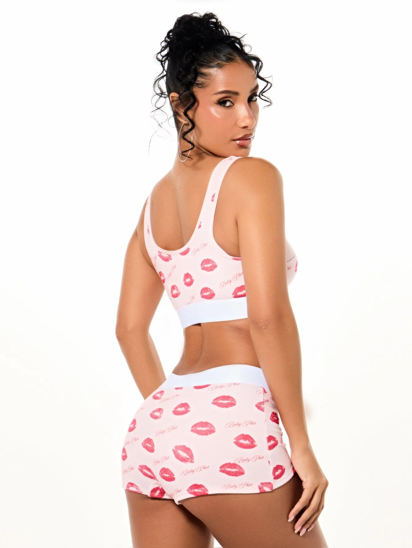 Lip Print Bralette And Short Set sold by Baby Phat product image thumbnail 4