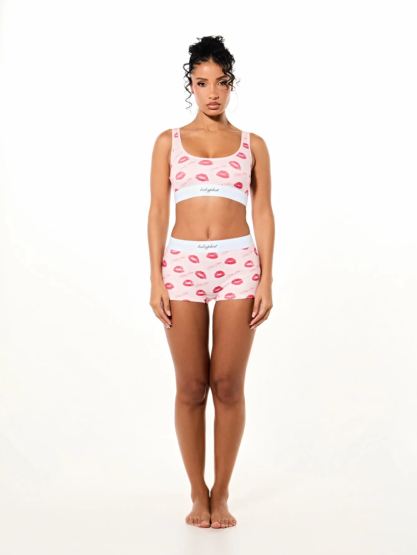 Lip Print Bralette And Short Set sold by Baby Phat product image thumbnail 5