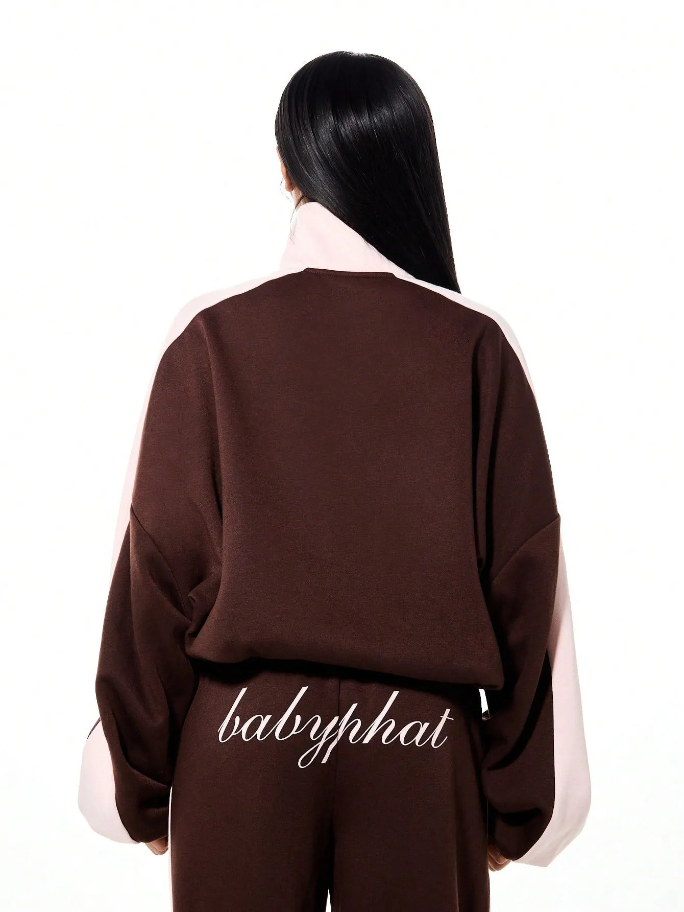 Funnel Neck Color Block Zip Up Sweatshirt sold by Baby Phat product image thumbnail 2