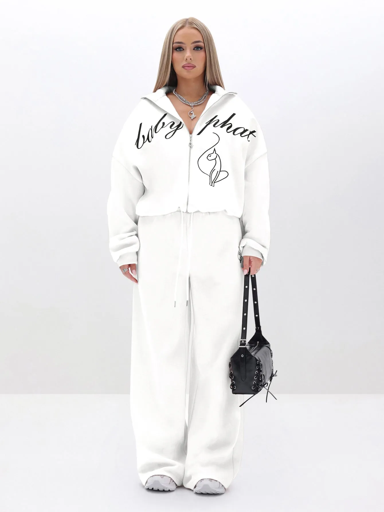 Oversized High Neck Zip Up Sweatshirt sold by Baby Phat product image thumbnail 3