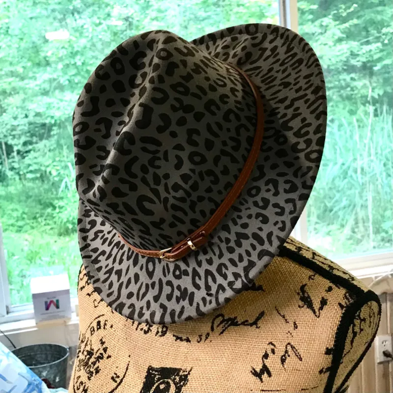 Fedora Felt Hats Leopard/Leopard Stripe sold by Back2Basics