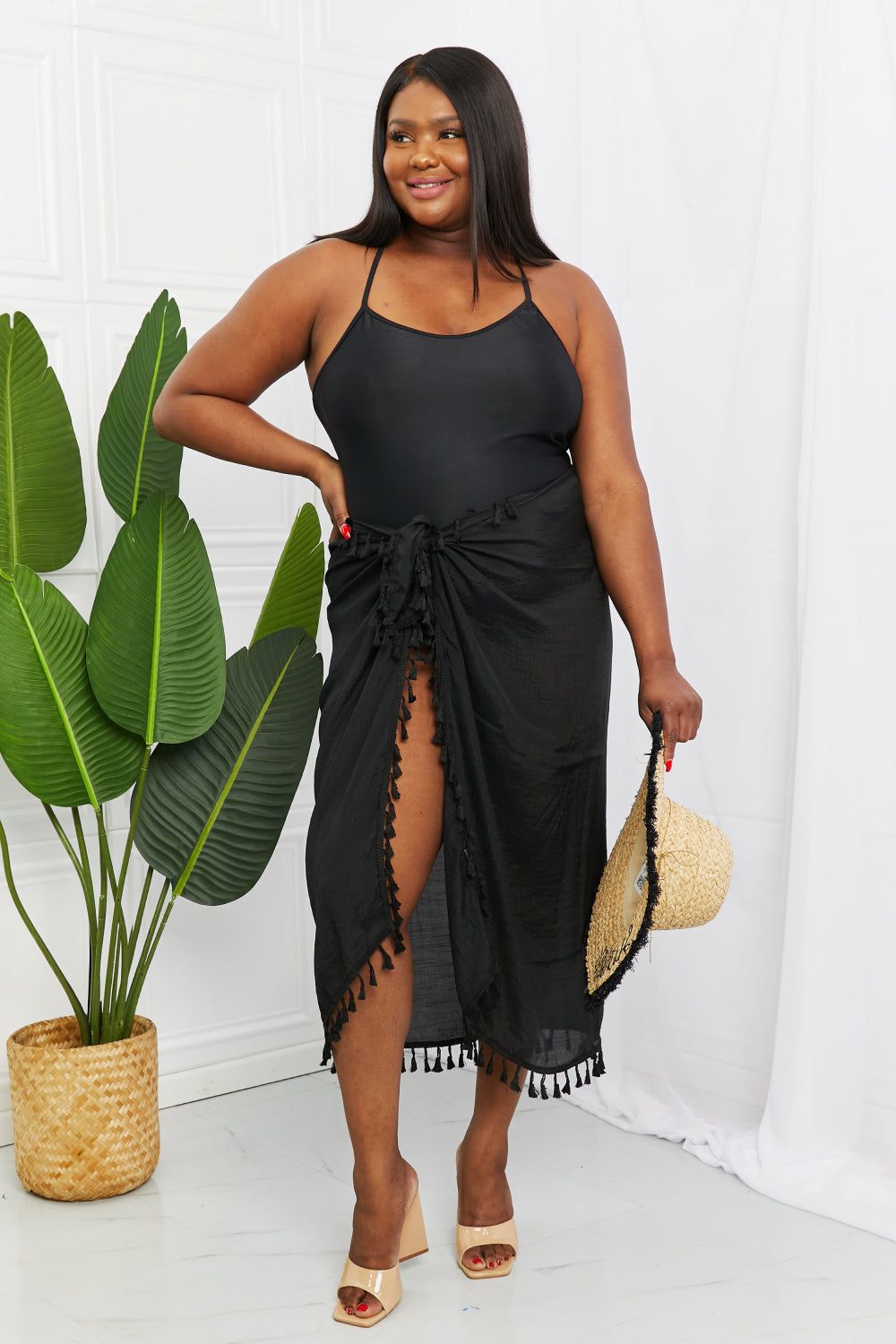 Marina West Swim Relax and Refresh Tassel Wrap Cover-Up in Black sold by Back2Basics product image thumbnail 9