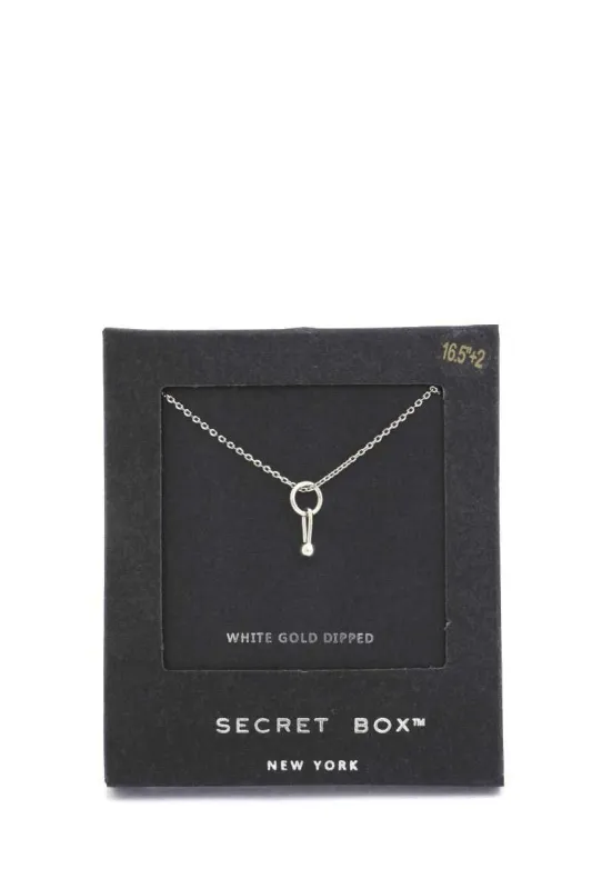 Secret Box Dainty Ring Charm Necklace sold by Back2Basics