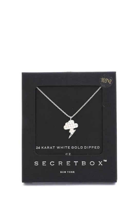 Secret Box Lighting Bolt Charm Necklace sold by Back2Basics