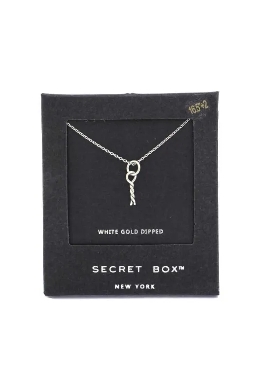 Secret Box Twisted Knot Charm Necklace sold by Back2Basics