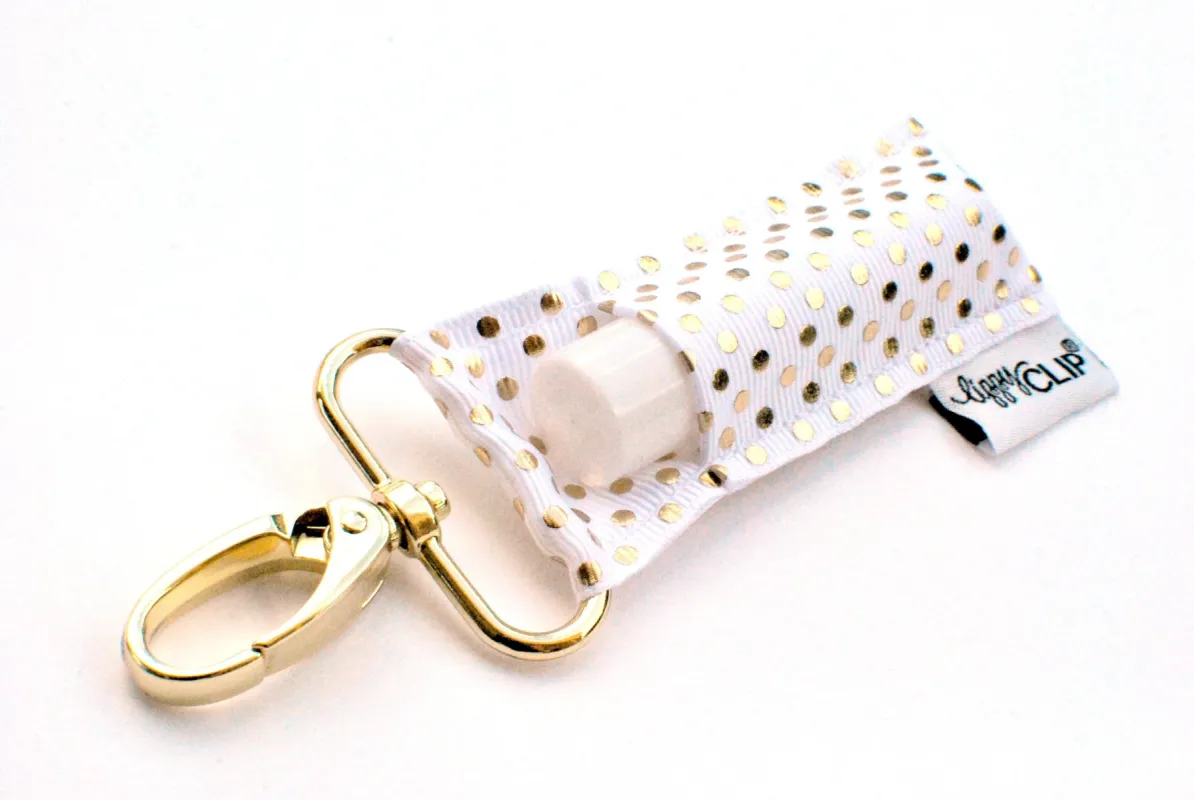 LippyClip® White Gold Dots sold by Back2Basics