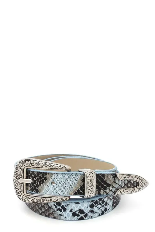 Snake Pattern Pu Leather Belt sold by Back2Basics