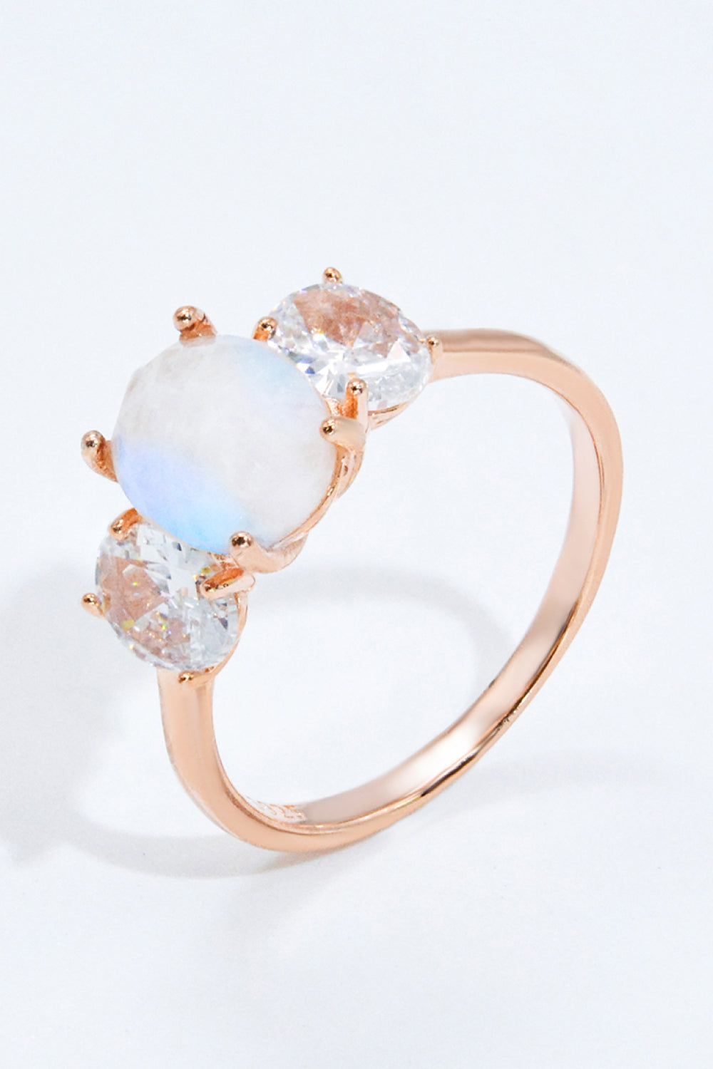 Natural Moonstone and Zircon Ring sold by Back2Basics product image thumbnail 6