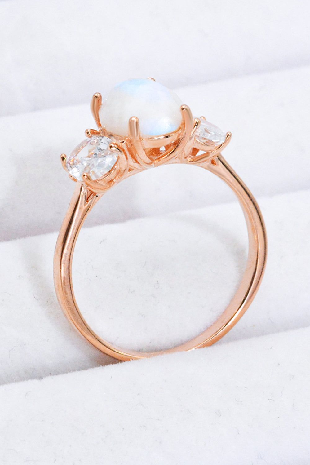 Natural Moonstone and Zircon Ring sold by Back2Basics product image thumbnail 11