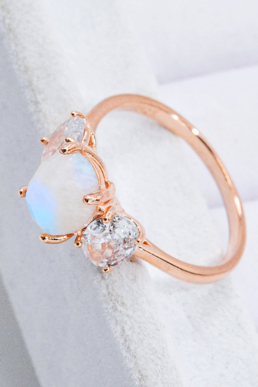Natural Moonstone and Zircon Ring sold by Back2Basics product image thumbnail 8