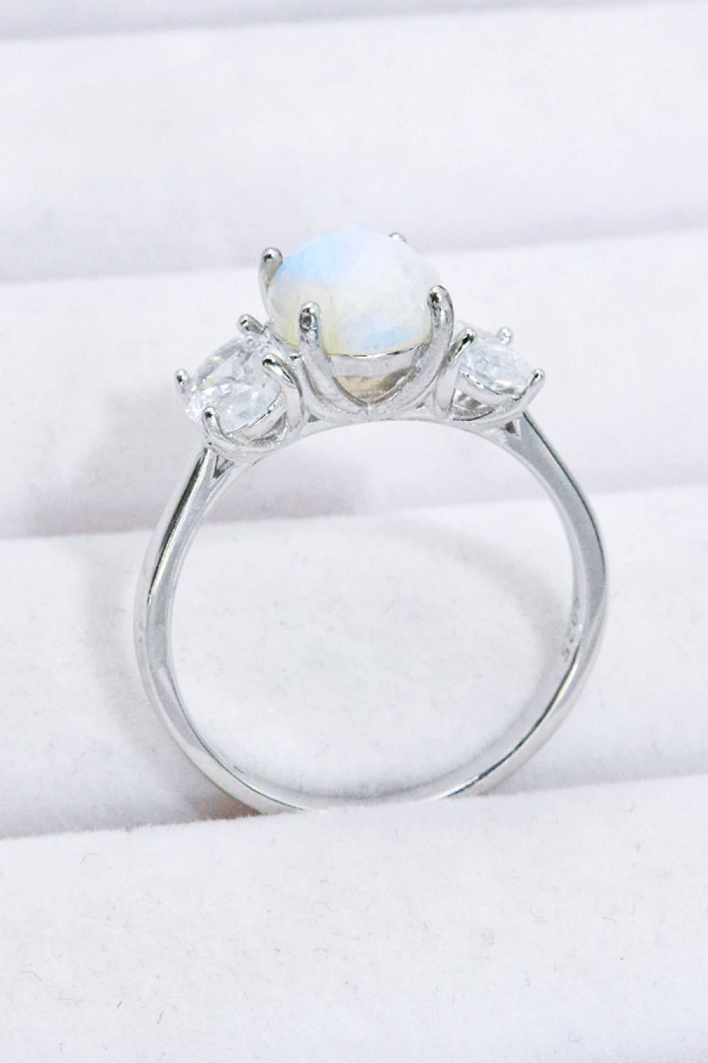 Natural Moonstone and Zircon Ring sold by Back2Basics product image thumbnail 5