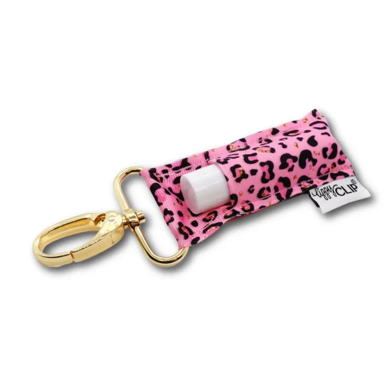 LippyClip® Pink Leopard Lip Balm Holder sold by Back2Basics