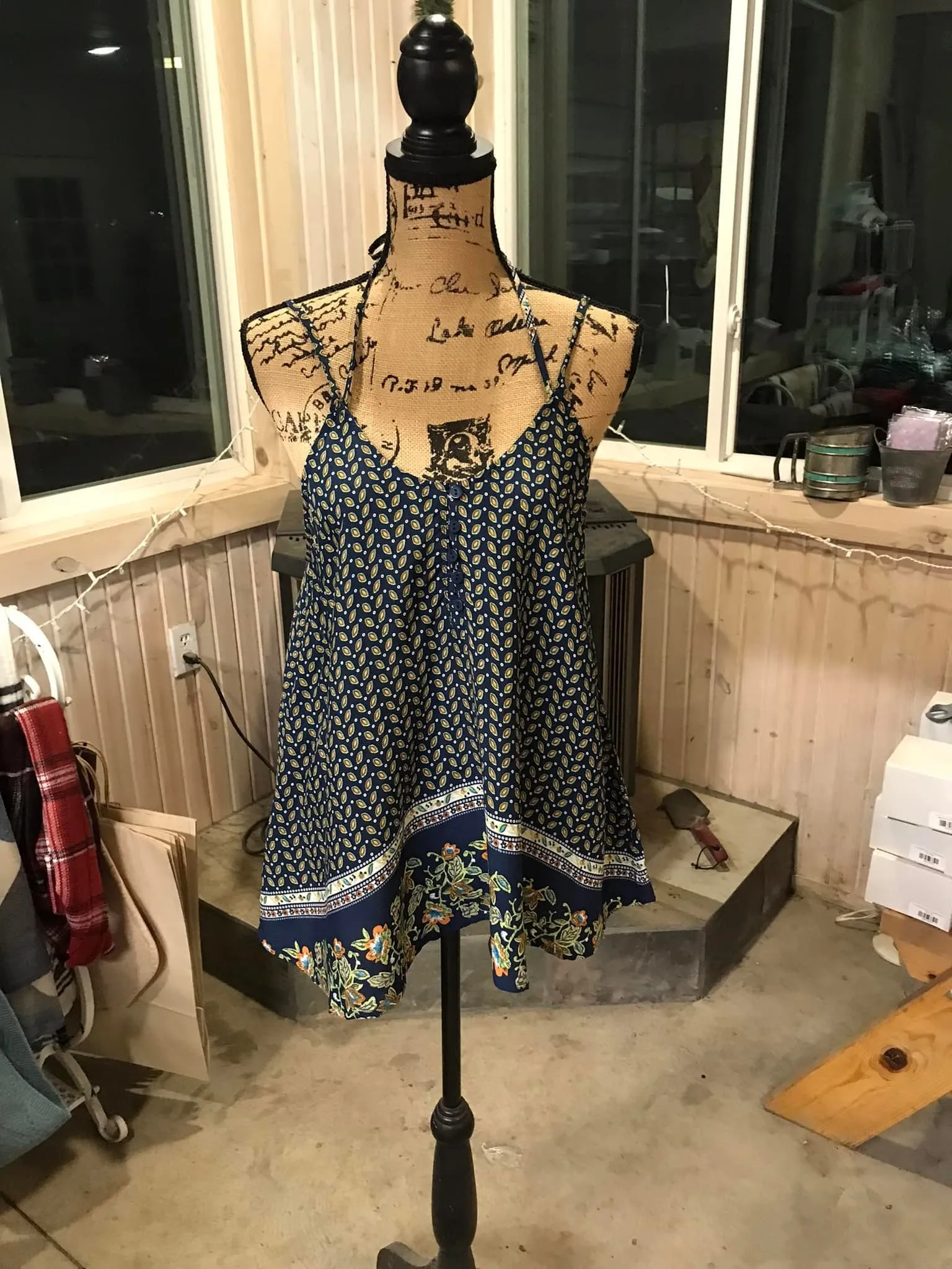 Paisley Spaghetti Strap Tank Top sold by Back2Basics