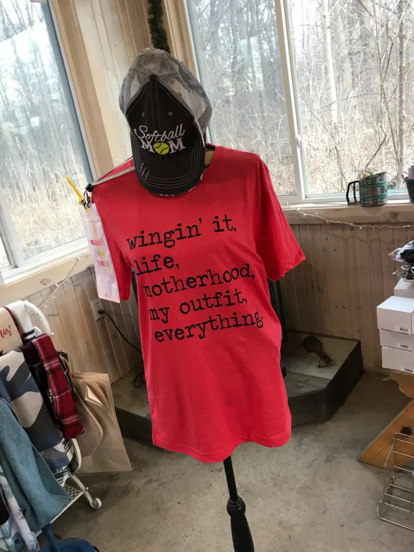 Wingin’ it short sleeve tee sold by Back2Basics