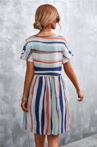 Striped Round Neck Dress sold by Back2Basics