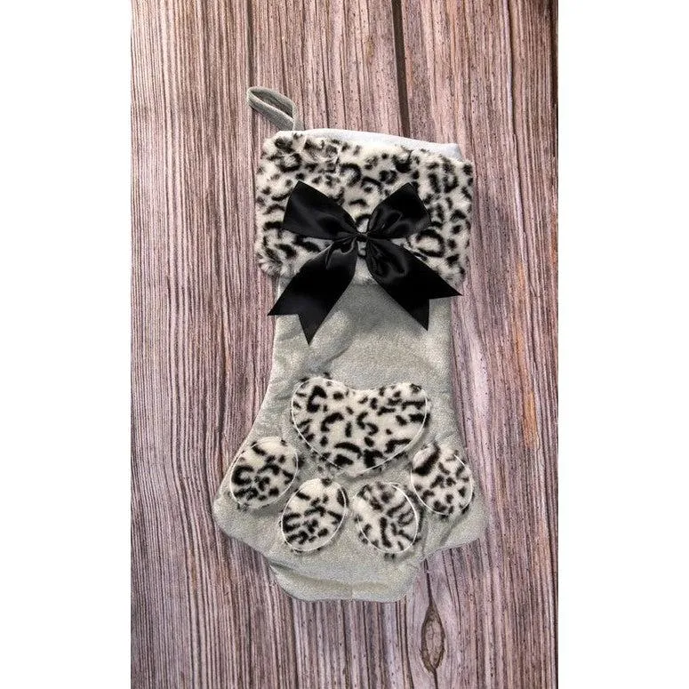 Ready To Ship | Leopard/Ribbon Paw Print Stocking sold by Back2Basics product image thumbnail 5