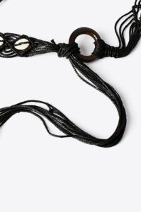 Bohemian Wood Ring Braid Belt sold by Back2Basics