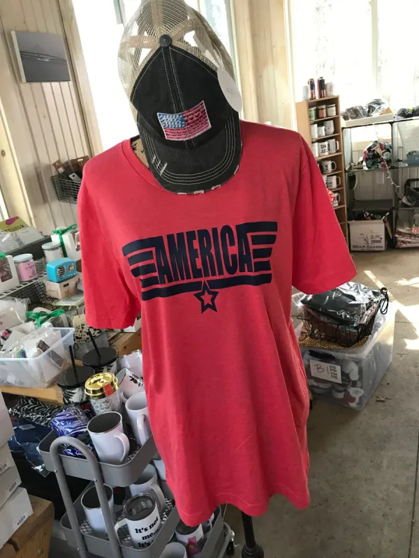 America Short Sleeve Tee sold by Back2Basics