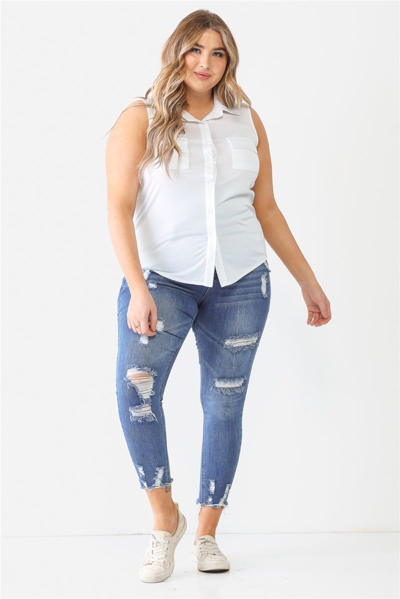 Plus Sleeveless Shirt Top sold by Back2Basics product image thumbnail 2