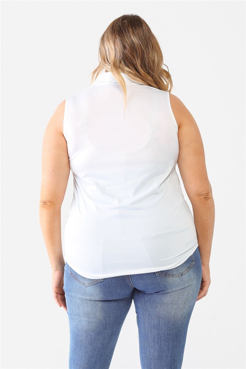 Plus Sleeveless Shirt Top sold by Back2Basics product image thumbnail 4