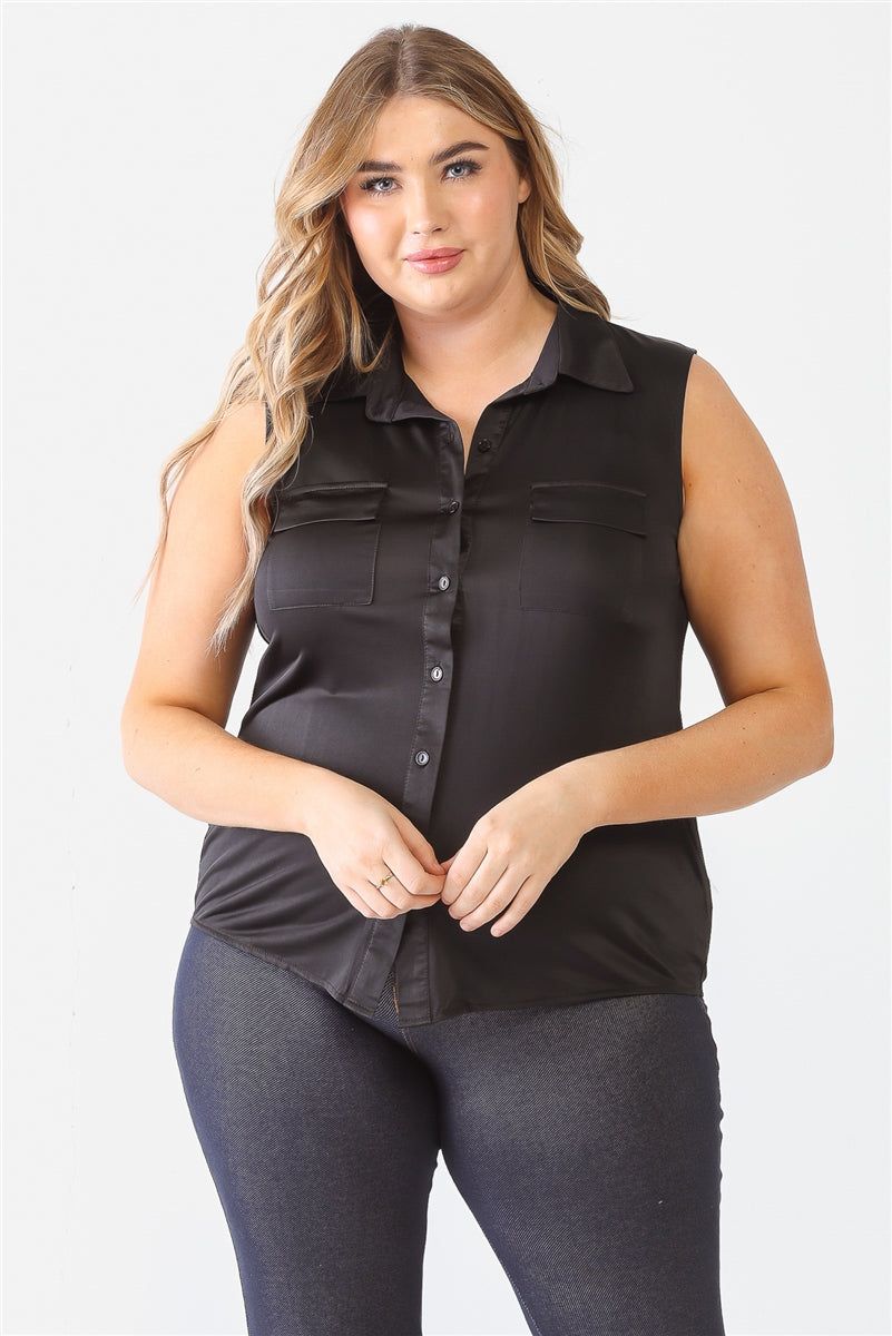 Plus Sleeveless Shirt Top sold by Back2Basics product image thumbnail 5