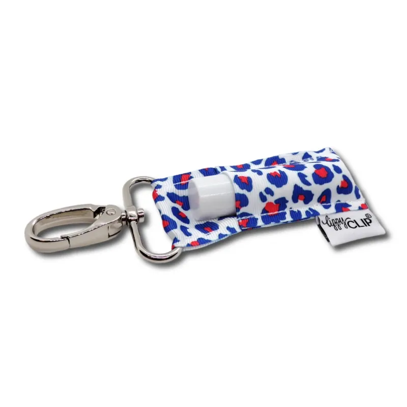 LippyClip® Patriotic Leopard Lip Balm Holder sold by Back2Basics