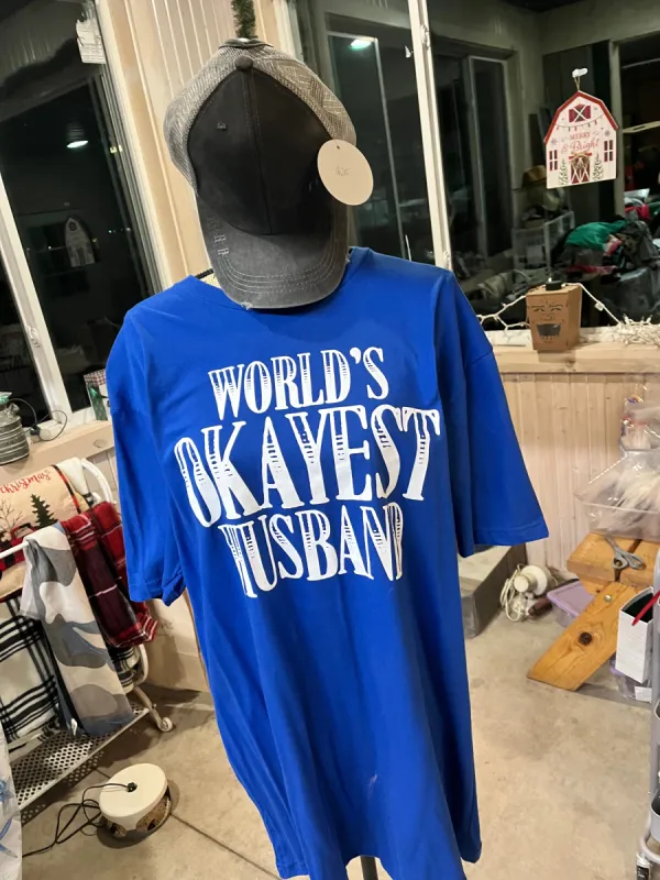World's Okayest Husband sold by Back2Basics