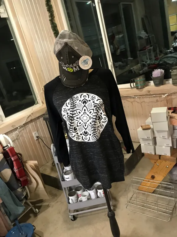 Fancy Baseball Two Toned Raglan Tee sold by Back2Basics