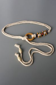 Wood Ring Rope Belt sold by Back2Basics