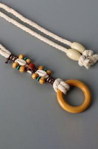 Wood Ring Rope Belt sold by Back2Basics