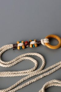 Wood Ring Rope Belt sold by Back2Basics