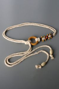 Wood Ring Rope Belt sold by Back2Basics