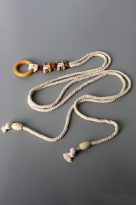 Wood Ring Rope Belt sold by Back2Basics