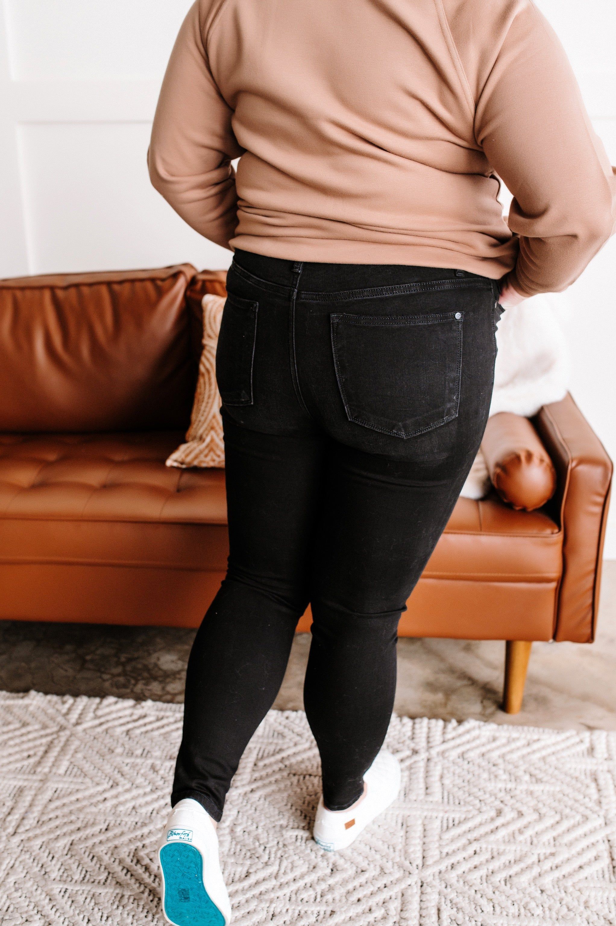 Judy Blue Black Button Fly Skinny Jeans sold by Back2Basics product image thumbnail 4