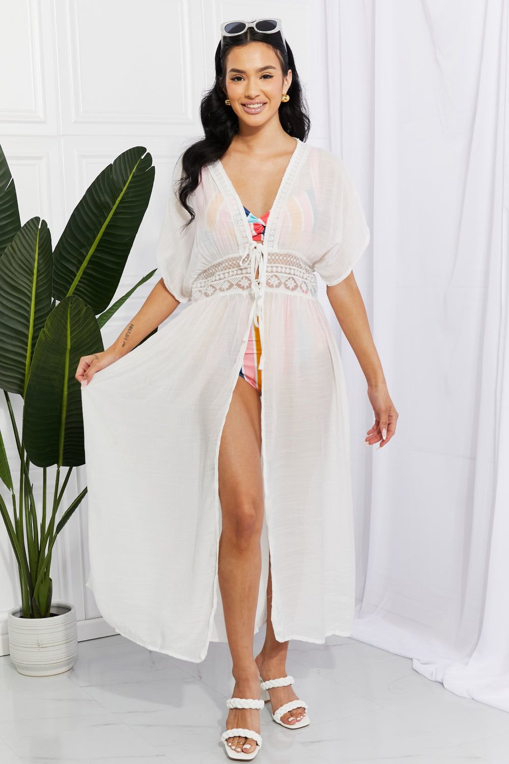 Marina West Swim Sun Goddess Tied Maxi Cover-Up sold by Back2Basics