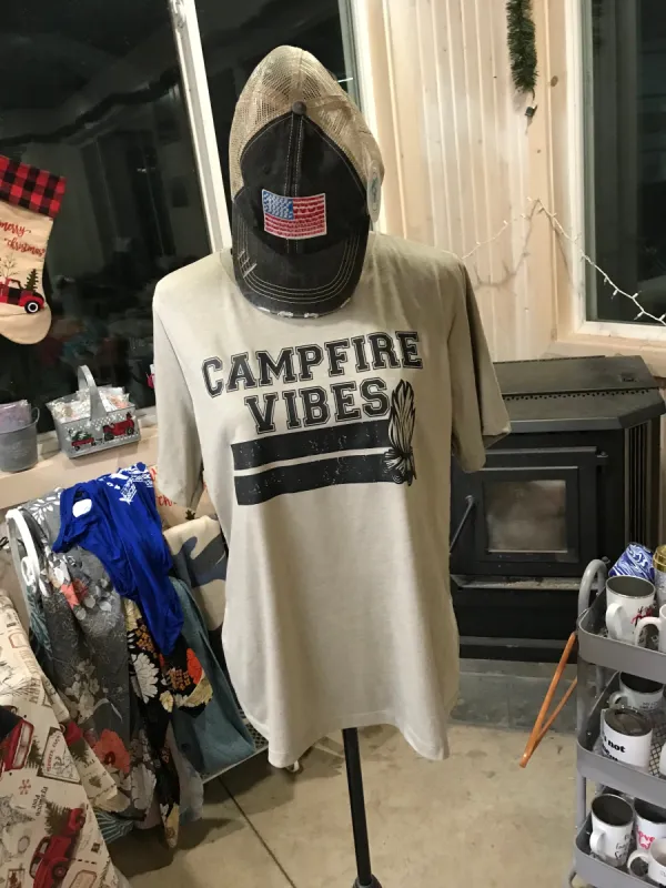 Campfire Vibes Short Sleeve Tee sold by Back2Basics