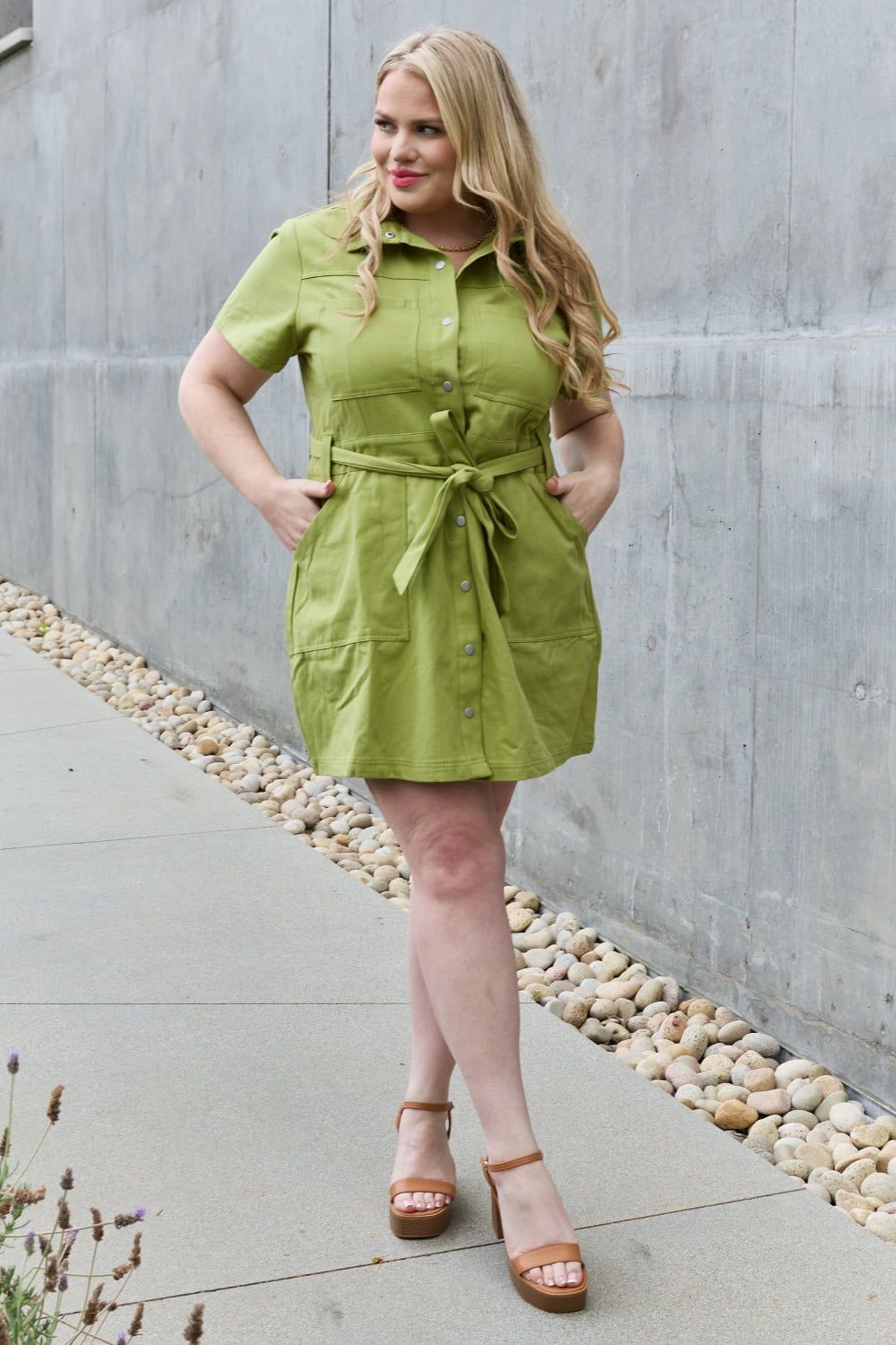 Jady By Jane Stick With Me Full Size Button Down Dress sold by Back2Basics product image thumbnail 4