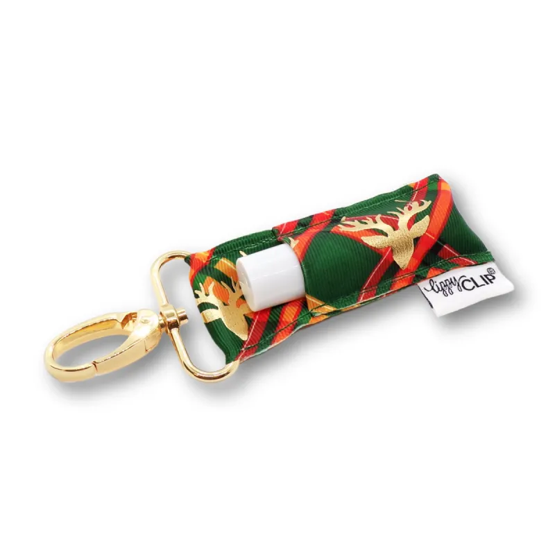 Reindeer Green Plaid LippyClip® sold by Back2Basics