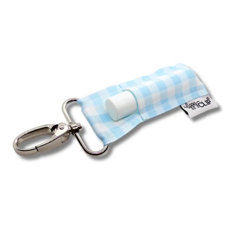 Light Blue Gingham LippyClip® sold by Back2Basics
